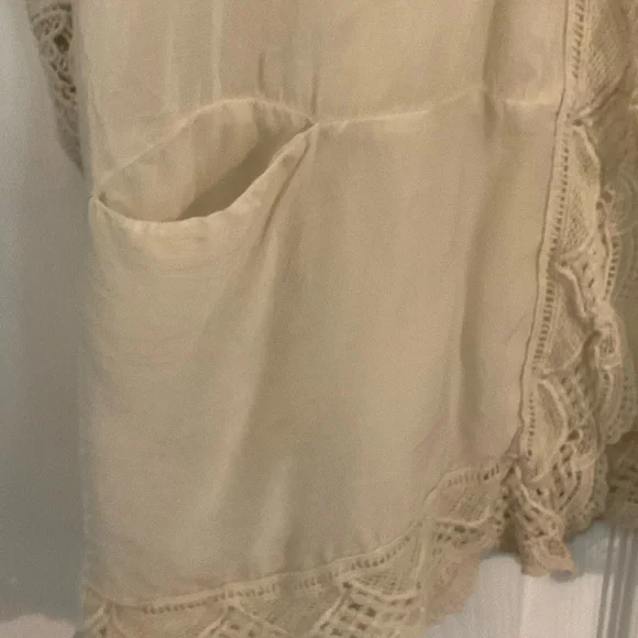 Johnny Was Cream Lace Trim Cardigan - Picture 4 of 4